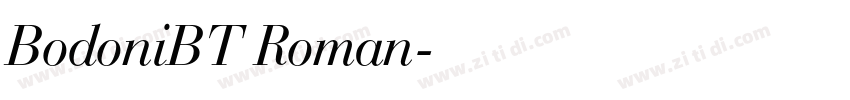 BodoniBT Roman字体转换